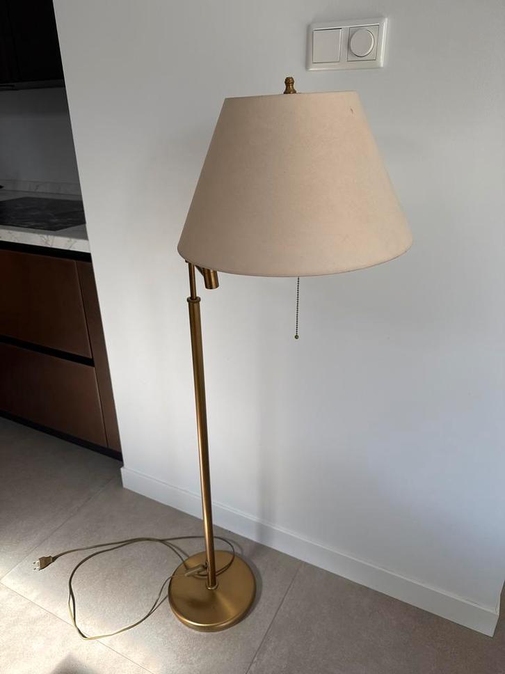 Holtkötter Messing Vloerlamp, Huis en Inrichting, Lampen | Vloerlampen, Gebruikt, 150 tot 200 cm, Metaal, Ophalen