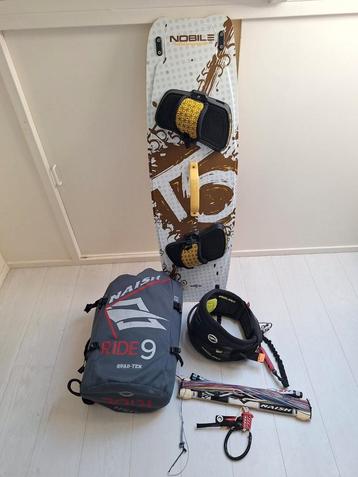 Complete Kiteset met Naish Ride 9m board bar trapeze leash!  beschikbaar voor biedingen