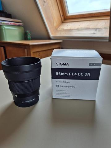 1 dag gebruikt  Sigma 56 mm F1,4 DC DN voor Sony - e moun beschikbaar voor biedingen
