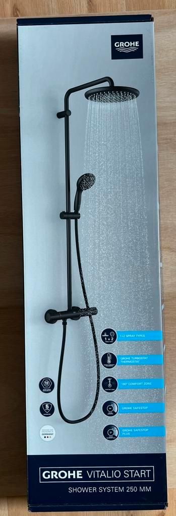 Grohe QuickFix Vitalio Start 250 regendouche met thermostaat, Huis en Inrichting, Badkamer | Complete badkamers, Nieuw, Met douche