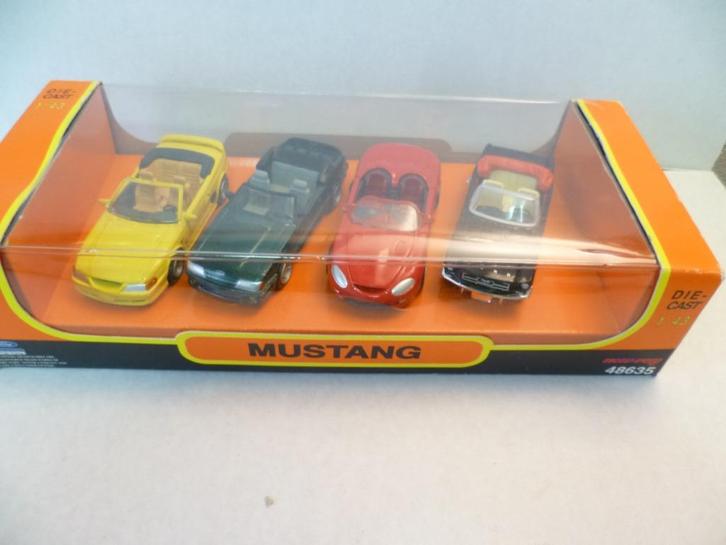New Ray 4x Mustang Mach 111 Convertible 1964 1:43 modelauto, Hobby en Vrije tijd, Modelauto's | 1:43, Nieuw, Auto, Overige merken