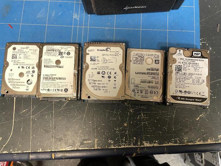 Partij sata 2.5" laptop schijven, Computers en Software, Harde schijven, Gebruikt, Laptop, Intern, SATA, Ophalen