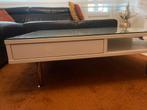 Witte salontafel met zilveren poten, 50 tot 100 cm, Vierkant, Minder dan 50 cm, 50 tot 100 cm