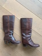 Vintage Spaanse leren laarzen maat 37, Ophalen of Verzenden, Gedragen, Bruin, Lage of Enkellaarzen