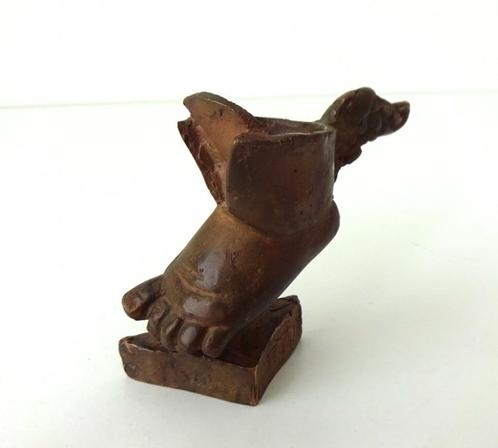 Bronzen beeldje van de voet van Hermes met vleugels 3420-b, Antiek en Kunst, Antiek | Koper en Brons, Brons, Ophalen of Verzenden