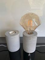 Betonnen Tafellamp met Snoer, Ophalen of Verzenden, Zo goed als nieuw, Overige materialen, Minder dan 50 cm
