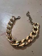 Vintage goudkleur brede boho schakelarmband armband schakels, Sieraden, Tassen en Uiterlijk, Armbanden, Ophalen of Verzenden, Zo goed als nieuw