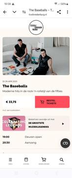 Baseballs tivoli dinsdag 29 april, Twee personen, Cadeaubon, Overige typen