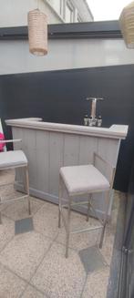 Steiger houten bar grijs incl accessoires, Tuin en Terras, Ophalen, Zo goed als nieuw