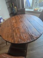 Ronde Eettafel plek voor 5 personen - Sfeervol & Stevig!, Huis en Inrichting, Tafels | Eettafels, Ophalen, Rond, 100 tot 150 cm