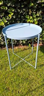 Ikea Bijzettafel Blauw, Huis en Inrichting, Tafels | Bijzettafels, Ophalen, Minder dan 45 cm, Minder dan 55 cm, Metaal of Aluminium