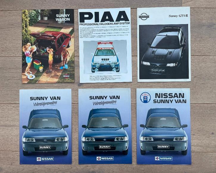 NISSAN SUNNY & NISSAN SUNNY GTI-R FOLDERS, Boeken, Auto's | Folders en Tijdschriften, Gelezen, Nissan, Ophalen of Verzenden