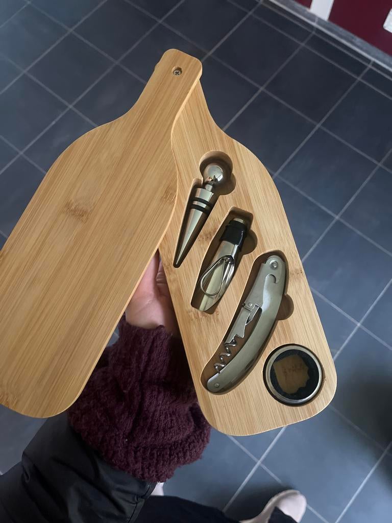 Nieuwe Wijnset in Houten Kist, Ophalen, Nieuw