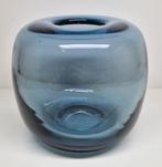 Staalblauwe bolvaas Claude Morin Dieulefit, Frankrijk 1970., Antiek en Kunst, Ophalen of Verzenden