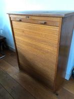 Vintage Kast Archiefkast Roldeur Eeka Eiken Design 1950, Ophalen, Gebruikt