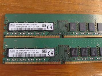 8GB (2x4) SK Hynix DDR4 geheugen PC4-2400T-ED1-11 beschikbaar voor biedingen