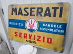 Oud Maserati bord 84 x 52cm, Verzamelen, Merken en Reclamevoorwerpen, Reclamebord, Ophalen of Verzenden, Italië, Info@maserati.it