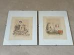 2 grafische aquarelllen E.A.van Katarina Henc gesigneerd, Antiek en Kunst, Kunst | Etsen en Gravures, Verzenden