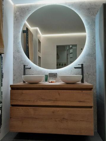 Ronde spiegel 120cm met indirecte ledverlichting (nieuw) beschikbaar voor biedingen