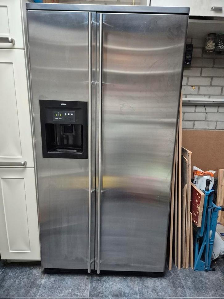 Amerikaanse koelkast ATAG, Witgoed en Apparatuur, Koelkasten en IJskasten, Gebruikt, Met aparte vriezer, 200 liter of meer, 160 cm of meer