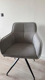 Grijze design stoel met armleuning 6 stuks, Huis en Inrichting, Stoelen, Ophalen, Zo goed als nieuw, Metaal, Grijs