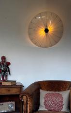 Retro glazen lamp schijfvorm ‘50 en ‘60, Ophalen, Zo goed als nieuw, Glas, Vintage