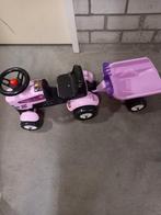 Stoere princes roze tractor met aanhanger, Kinderen en Baby's, Speelgoed | Buiten | Voertuigen en Loopfietsen, Zo goed als nieuw