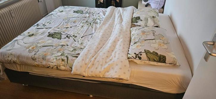 Boxspring 160x200 cm - nieuwe matrassen, Huis en Inrichting, Slaapkamer | Bedden, Gebruikt, Tweepersoons, 160 cm, 200 cm, Stof
