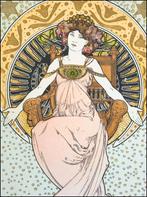 Pracht ALPHONSE MUCHA Kunst Jugendstil Poster affiche, Antiek en Kunst, Ophalen of Verzenden