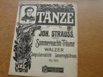 SOMMERNACHTS-TRÄUME - JOH. STRAUSS - PIANO, Gebruikt, Klassiek, Ophalen of Verzenden, Artiest of Componist