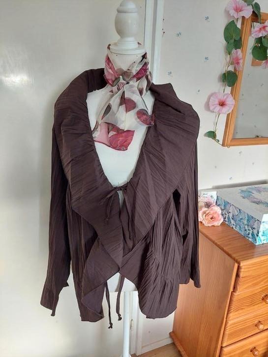 Blouse MS mode. Maat 52. Valt ruim., Kleding | Dames, Grote Maten, Gedragen, Blouse of Tuniek, Ophalen of Verzenden