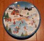 Vintage Koektrommel / Blik met Winter / Kerstmotief, Verzamelen, Blikken, Ophalen of Verzenden, Gebruikt, Overige, Overige merken