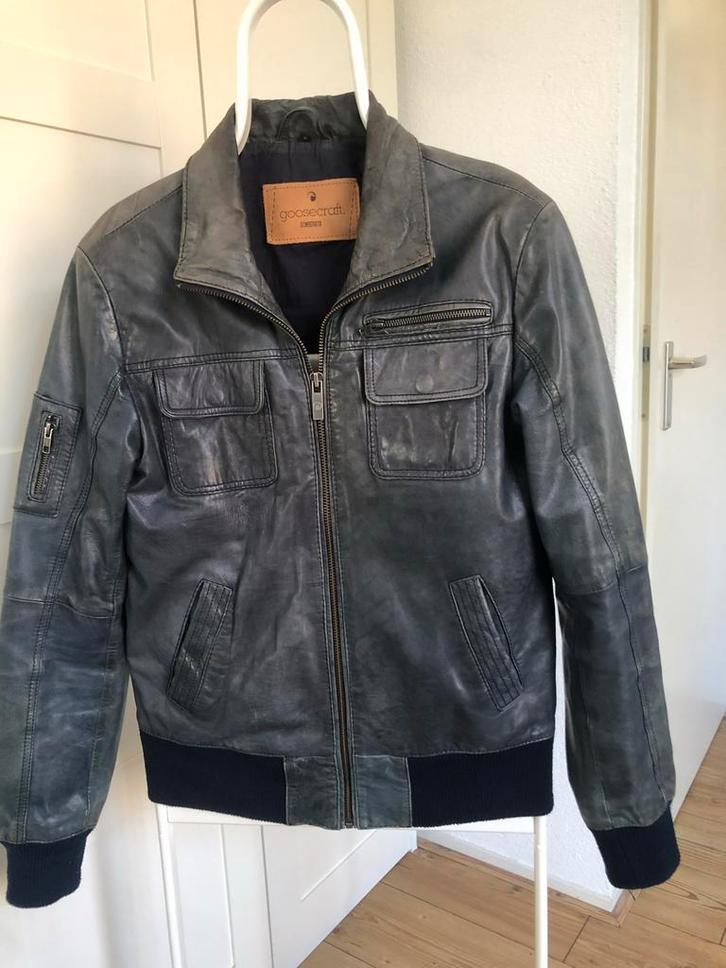 Goosecraft leren jas, Kleding | Heren, Jassen | Zomer, Gedragen, Maat 46 (S) of kleiner, Overige kleuren, Ophalen of Verzenden