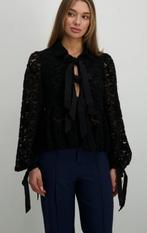 Harper & Yve zwart kanten statement blouse +strikken M 49830, Kleding | Dames, Blouses en Tunieken, Maat 38/40 (M), ., Zwart, Ophalen of Verzenden
