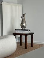 Vintage brutalistisch houten bijzettafel, Ophalen, Zo goed als nieuw, Hout