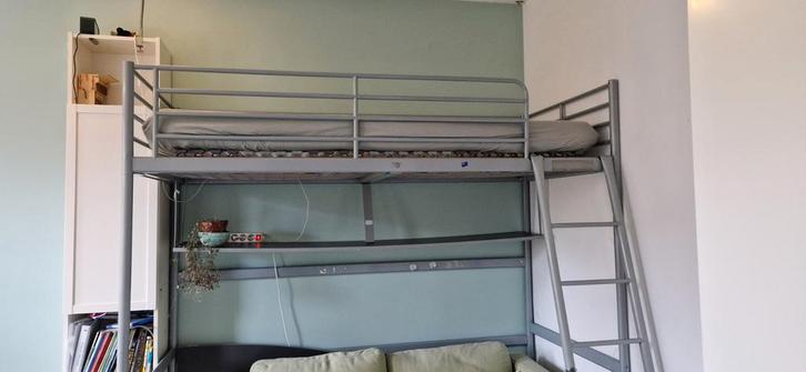 Ikea hoogslaper eenpersoons, Huis en Inrichting, Slaapkamer | Stapelbedden en Hoogslapers, Gebruikt, Hoogslaper, 90 cm, 200 cm