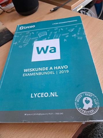 Wiskunde A HAVO Examenbundel Lyceo 2019 beschikbaar voor biedingen