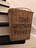 Trap mand "Take upstairs please", Ophalen, Rond, Riet