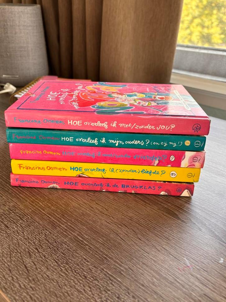 Francine Oomen - Hoe Overleef Ik? Serie (5 Boeken), Boeken, Kinderboeken | Jeugd | 10 tot 12 jaar, Gelezen, Fictie, Ophalen of Verzenden