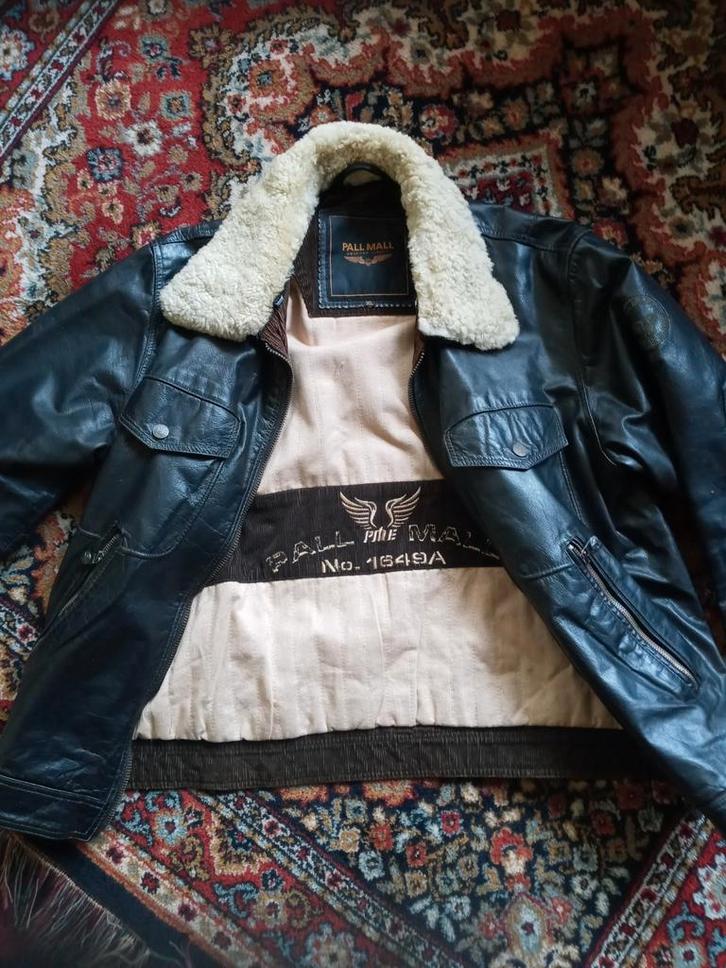 LEREN BOMBERJACKET PALL MALL AMERICAN CLASSIC, Kleding | Heren, Jassen | Winter, Zo goed als nieuw, Maat 56/58 (XL), Bruin, Ophalen of Verzenden