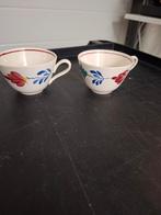 Vintage Boerenbont Kopjes - Set van 2, Huis en Inrichting, Keuken | Servies, Gebruikt, Ophalen of Verzenden, Kop(pen) en/of Schotel(s)