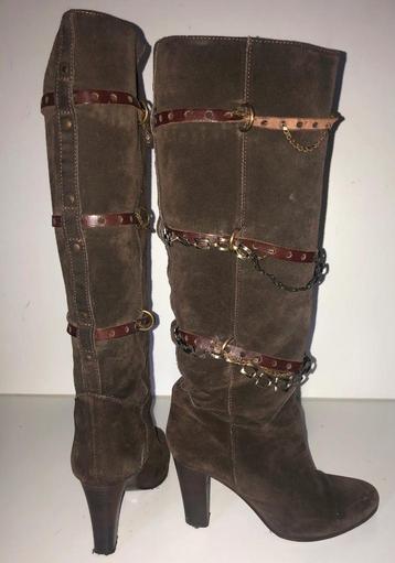 HUGO BOSS bruine suede, leergevoerde SEXY laarzen maat 37 beschikbaar voor biedingen