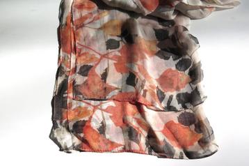 Sjaal Eleganzza 100% zijde, kleur bruin - oranje beschikbaar voor biedingen