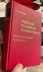 Ten Bosch' Viertalig Technisch Woordenboek 1988, Boeken, Gelezen, Overige uitgevers, Ophalen of Verzenden, Nederlands