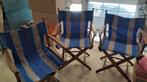 Te koop 3 regisseur stoelen., Caravans en Kamperen, Ophalen, Gebruikt, Campingstoel