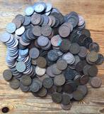 Engeland 330 x grote one penny mix van jaren UK GB, Ophalen of Verzenden, Buitenland, Munten