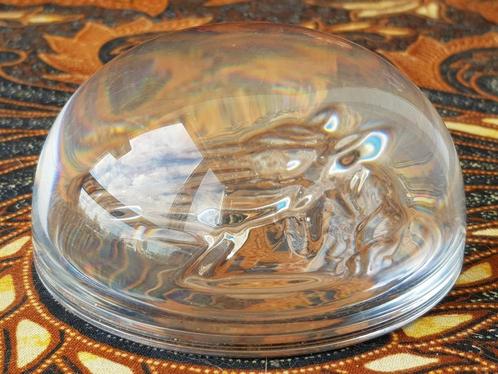 Zware vintage paardenhoofd presse-papier uit Engeland 9 cm., Antiek en Kunst, Antiek | Glas en Kristal, Ophalen of Verzenden