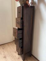 Antiek/vintage kastje, ladekastje teakhout 5 lades, Huis en Inrichting, Kasten | Ladekasten, Ophalen, Gebruikt, Teakhout, 50 tot 100 cm