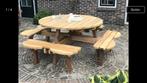 8 persoons  ronde HARDHOUTEN tuintafel, Nieuw, Rond, Hout, Ophalen