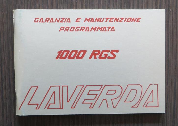Laverda 1000 RGS Garanzia e Manutenzione (nieuw) - 1982, Motoren, Handleidingen en Instructieboekjes, Overige merken, Verzenden